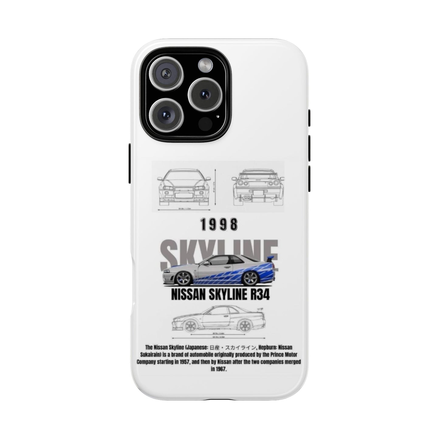 iPhone Tough Case - Nissan Skyline 1998 Auto Design