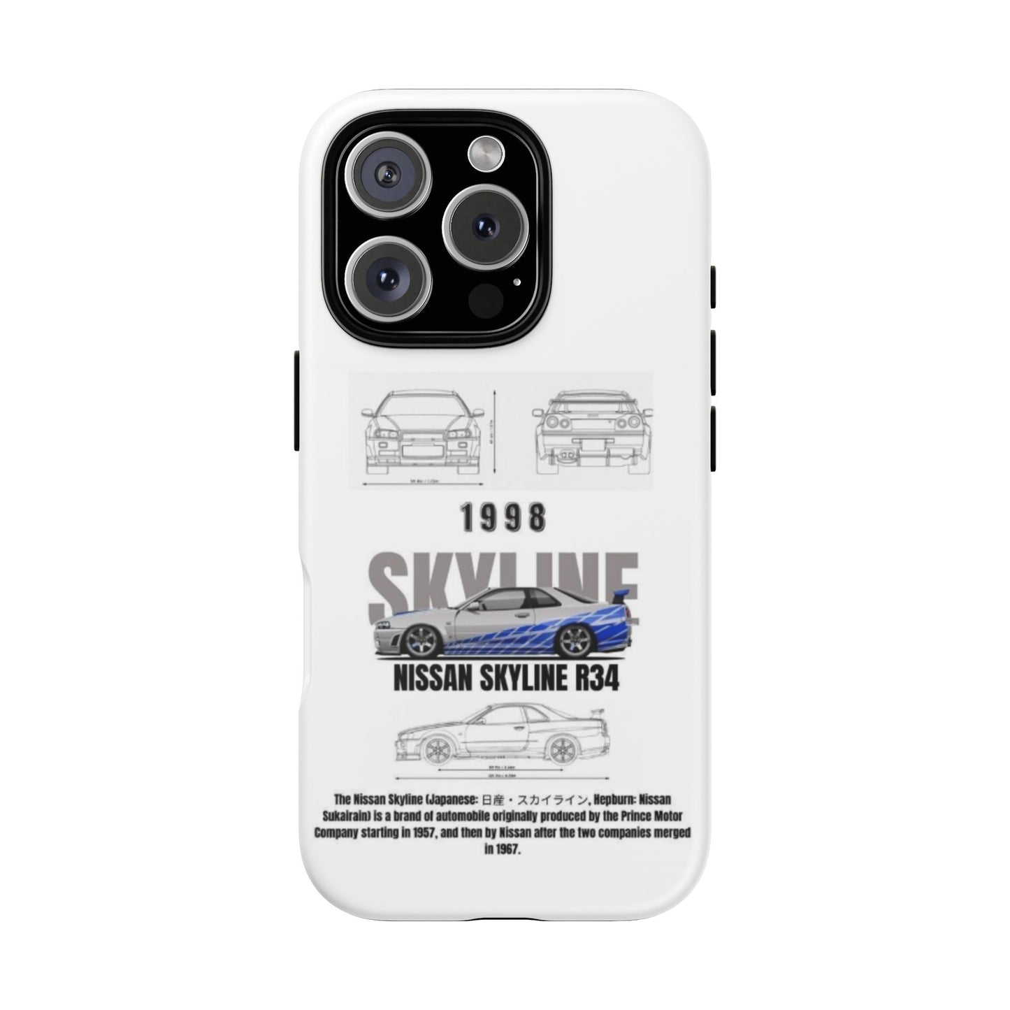 iPhone Tough Case - Nissan Skyline 1998 Auto Design