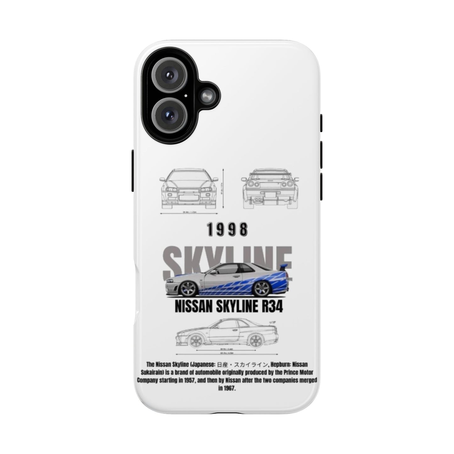 iPhone Tough Case - Nissan Skyline 1998 Auto Design