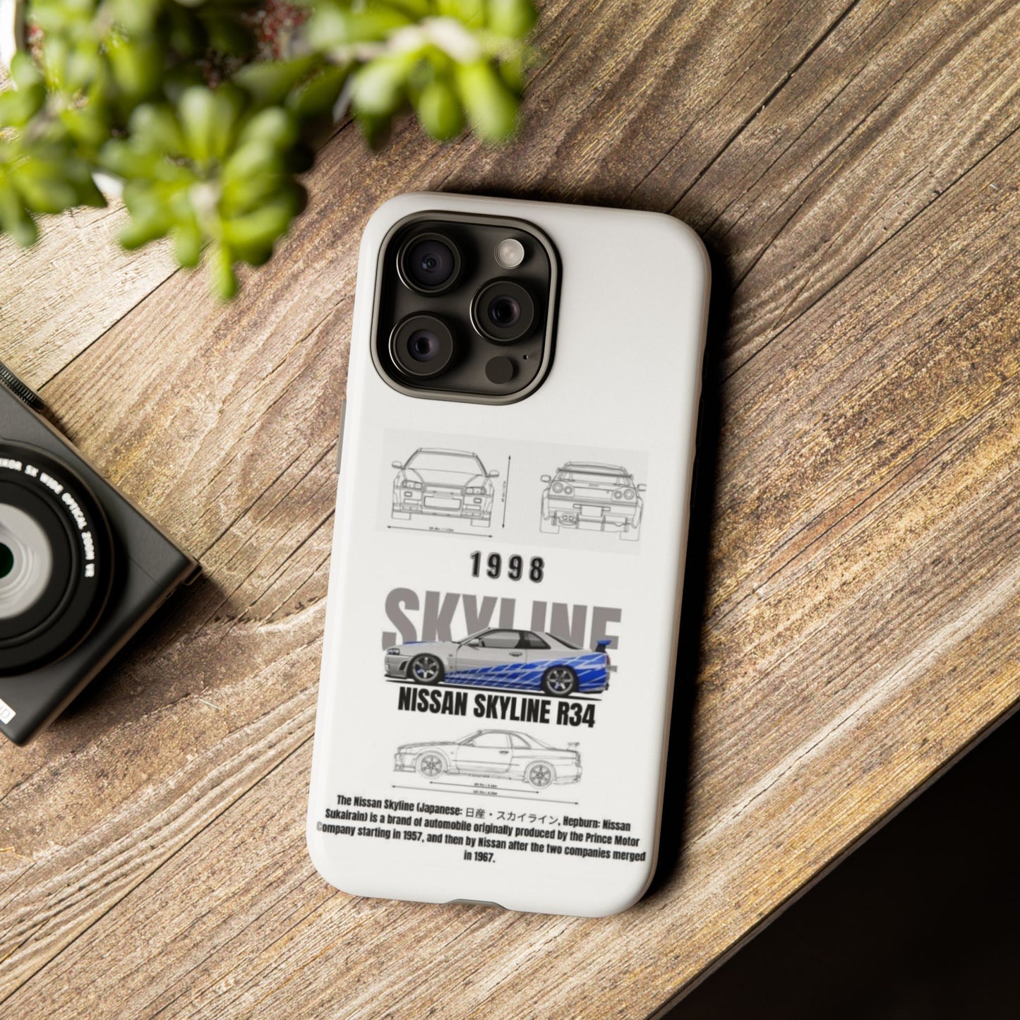 iPhone Tough Case - Nissan Skyline 1998 Auto Design