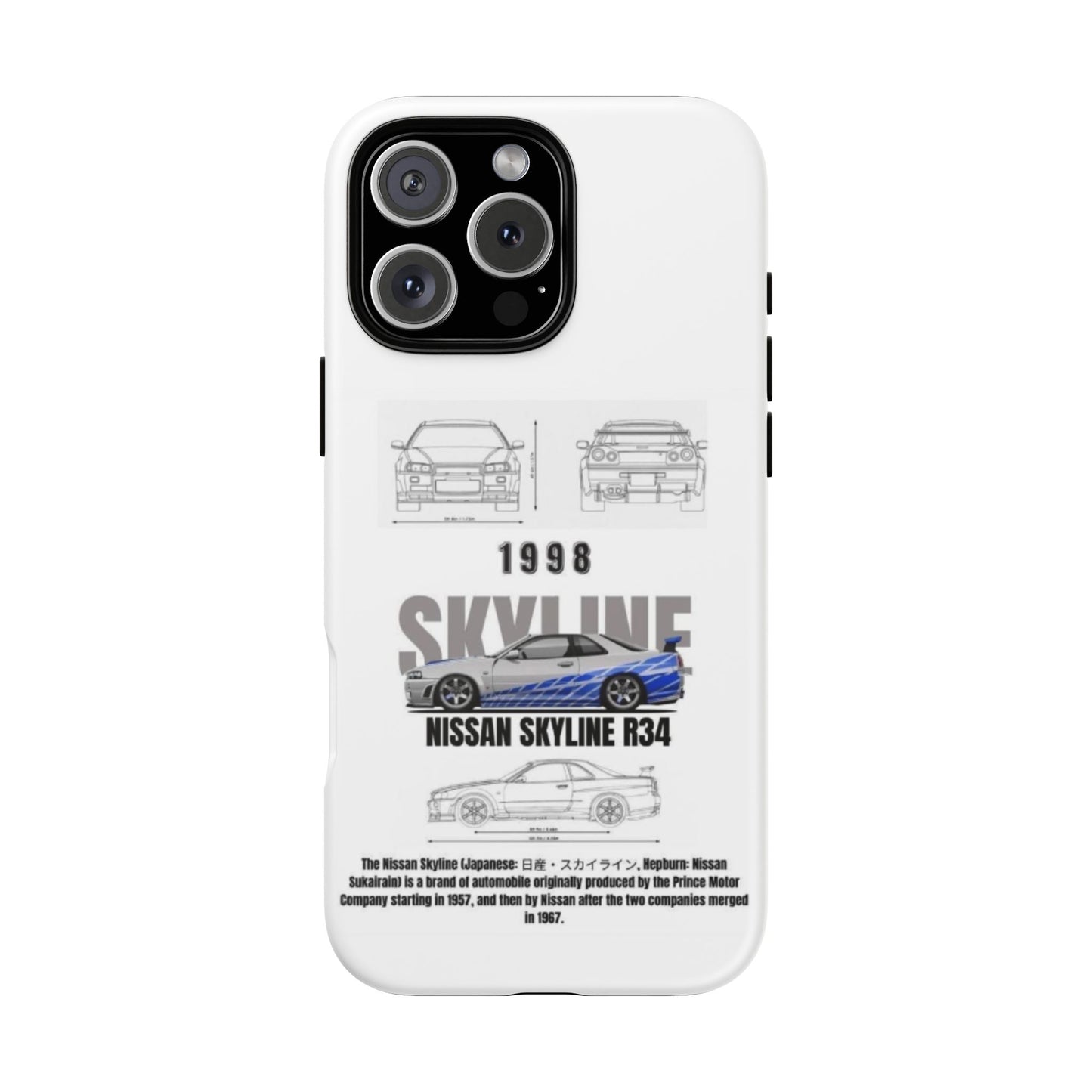 iPhone Tough Case - Nissan Skyline 1998 Auto Design