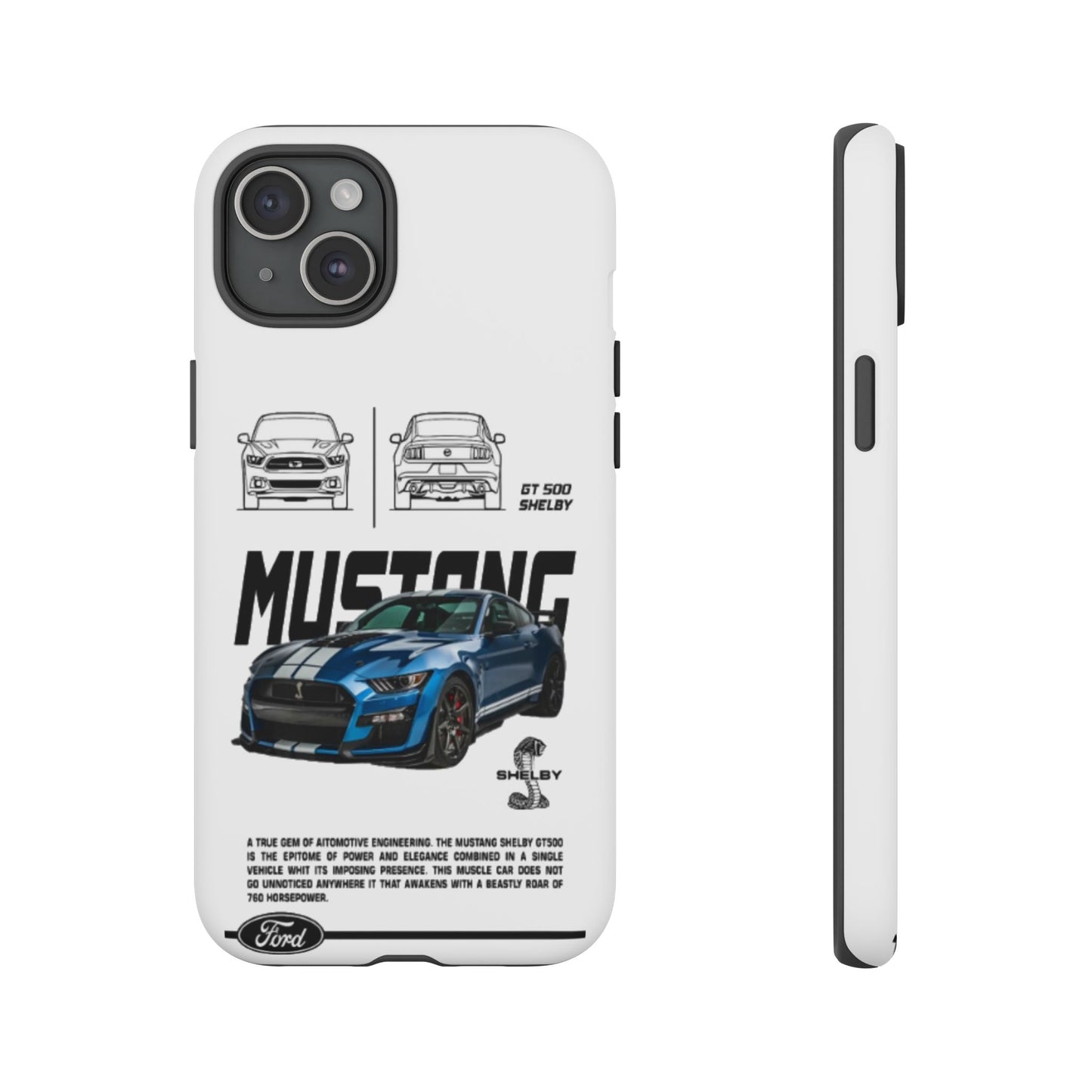 iPhone Tough Case - Shelby GT 500 Auto Mustang Design