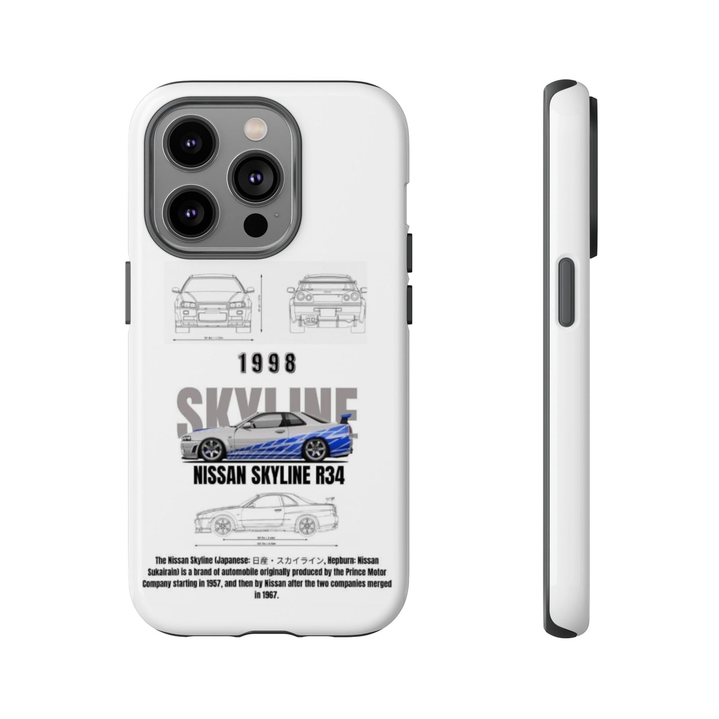 iPhone Tough Case - Nissan Skyline 1998 Auto Design