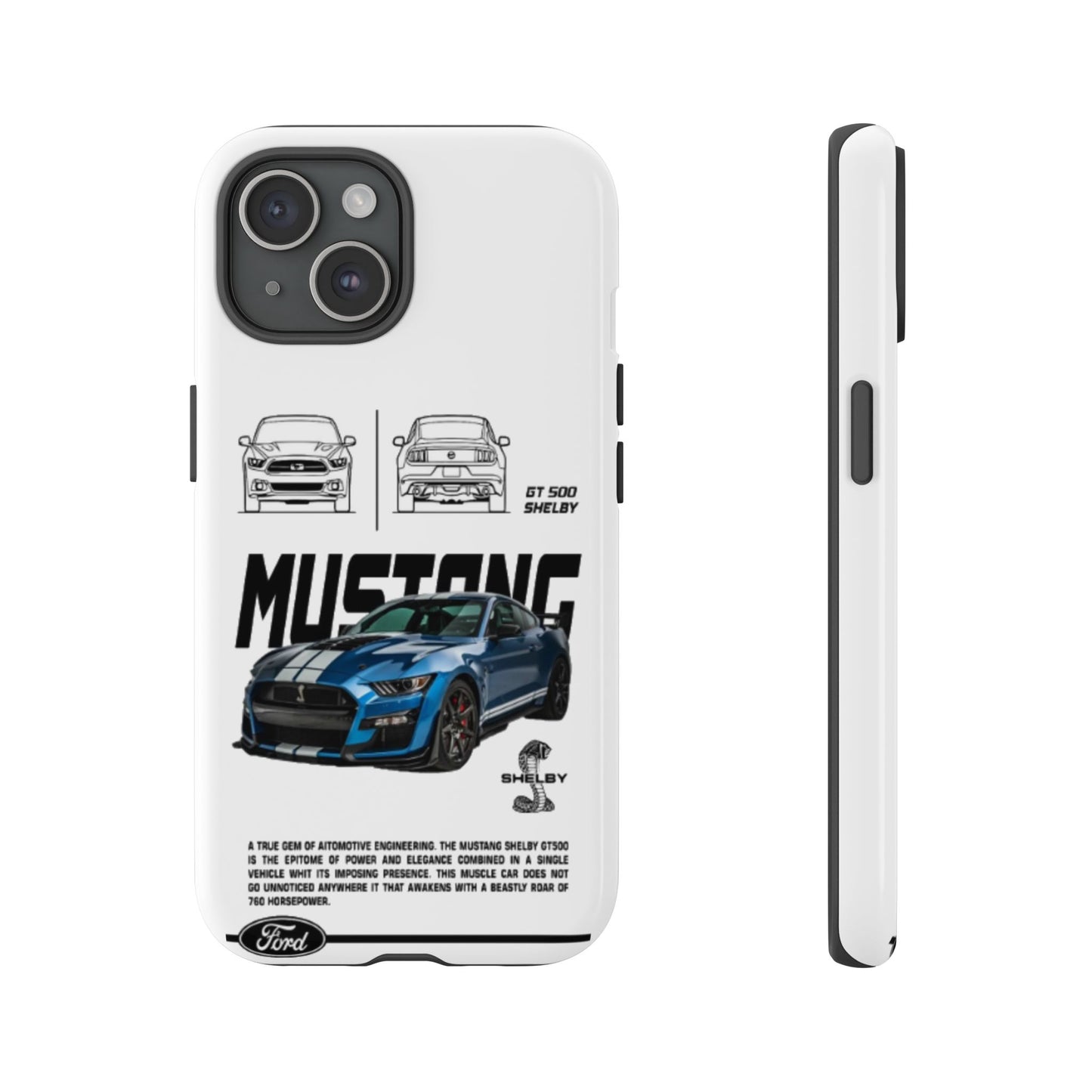 iPhone Tough Case - Shelby GT 500 Auto Mustang Design