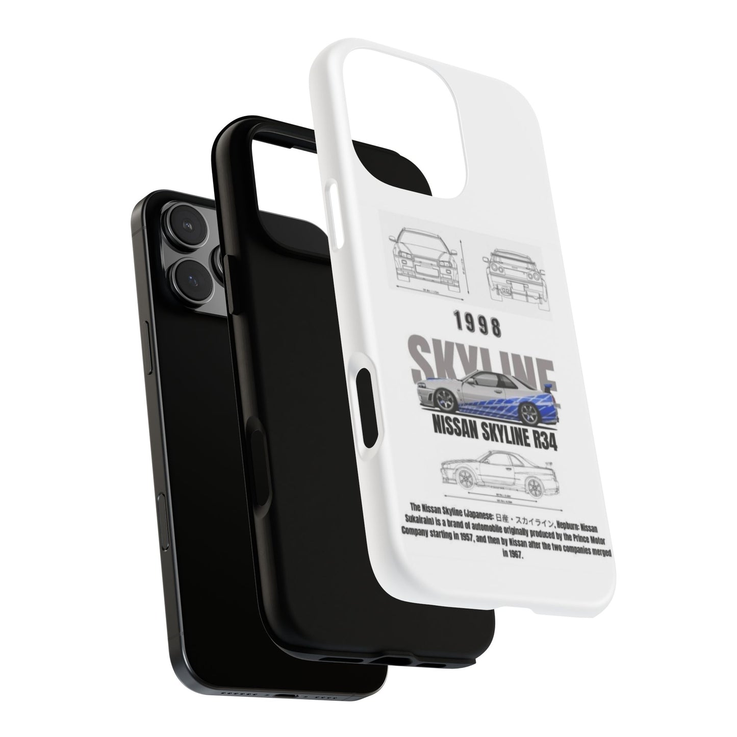 iPhone Tough Case - Nissan Skyline 1998 Auto Design