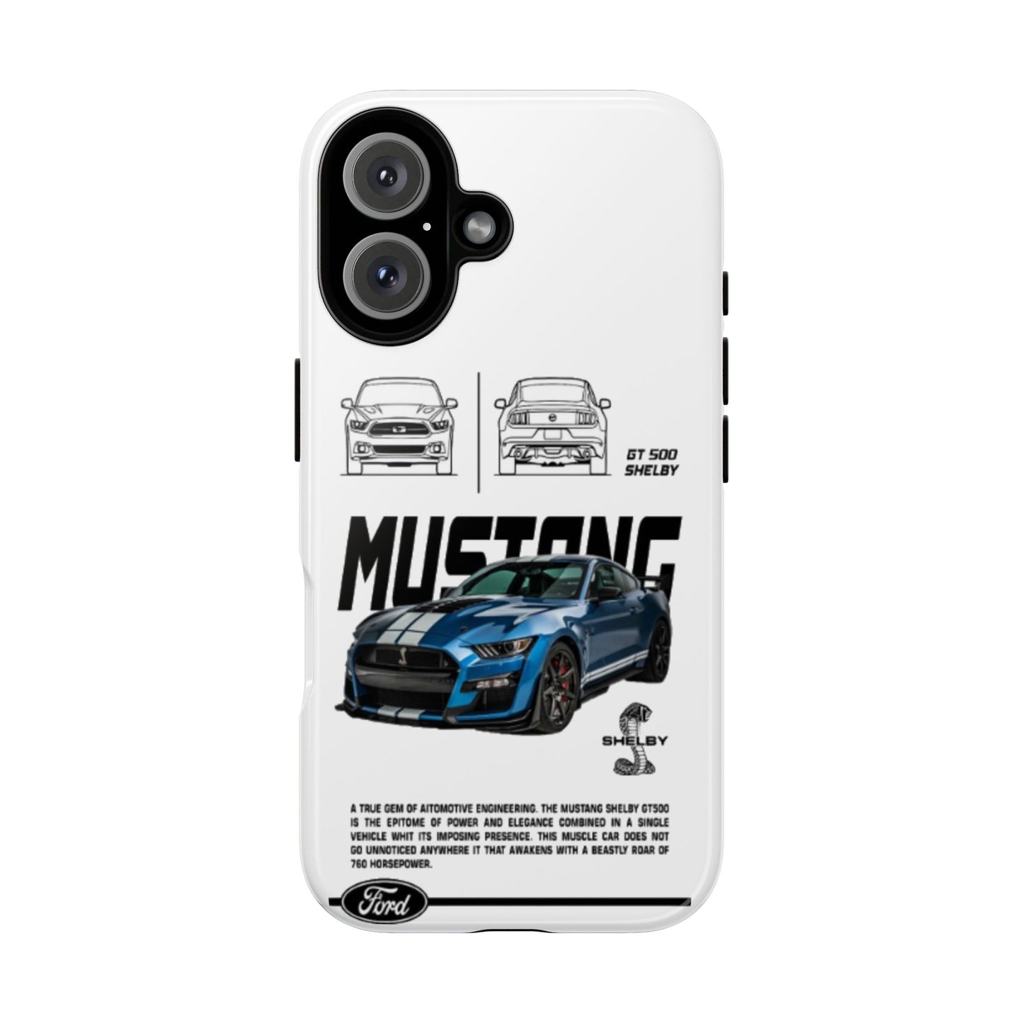 iPhone Tough Case - Shelby GT 500 Auto Mustang Design