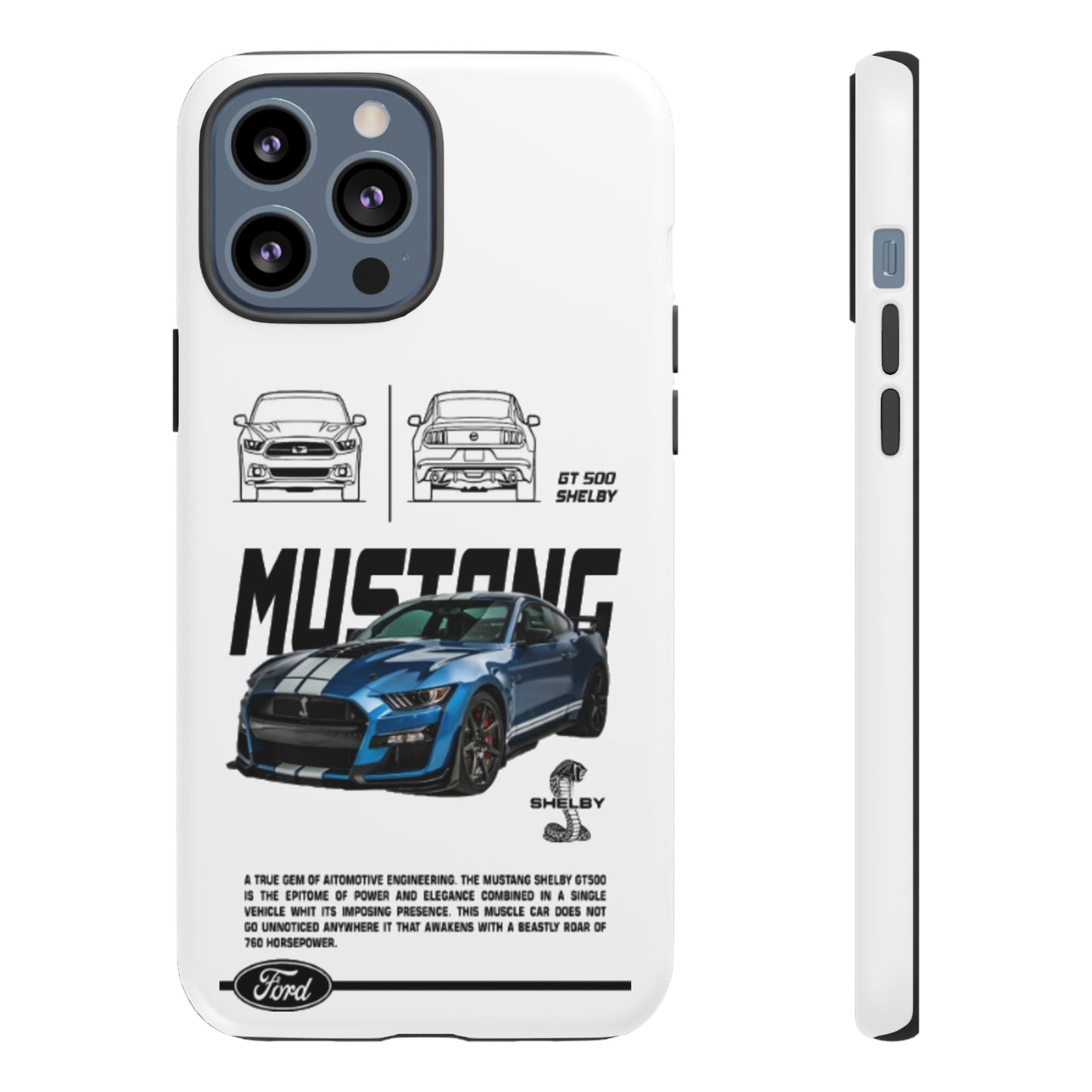 iPhone Tough Case - Shelby GT 500 Auto Mustang Design