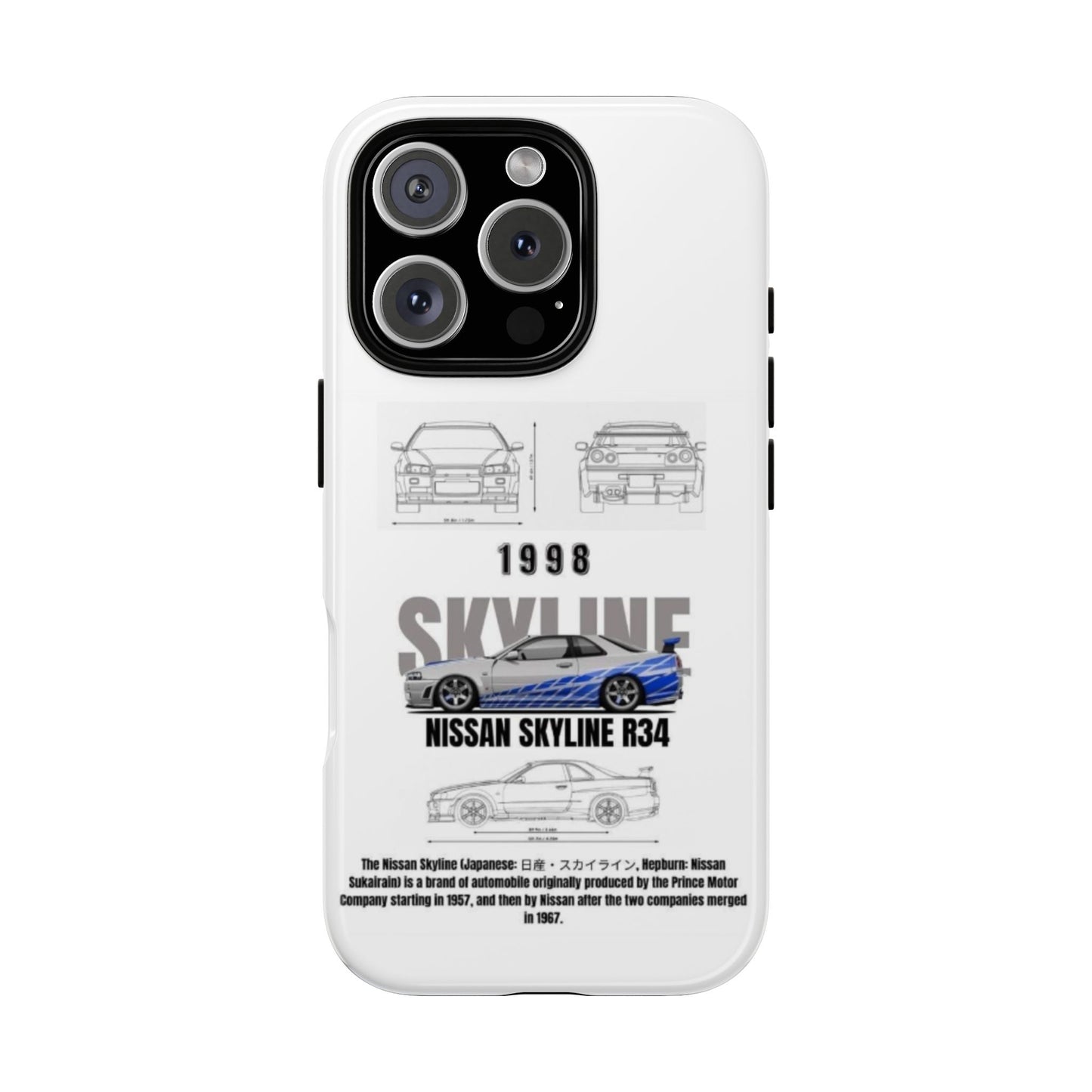 iPhone Tough Case - Nissan Skyline 1998 Auto Design