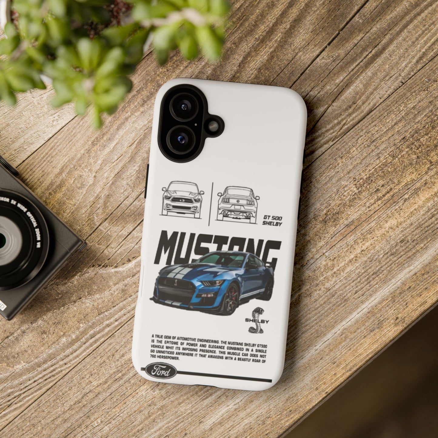 iPhone Tough Case - Shelby GT 500 Auto Mustang Design