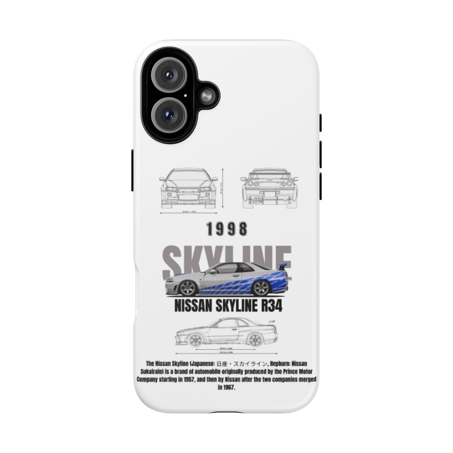 iPhone Tough Case - Nissan Skyline 1998 Auto Design