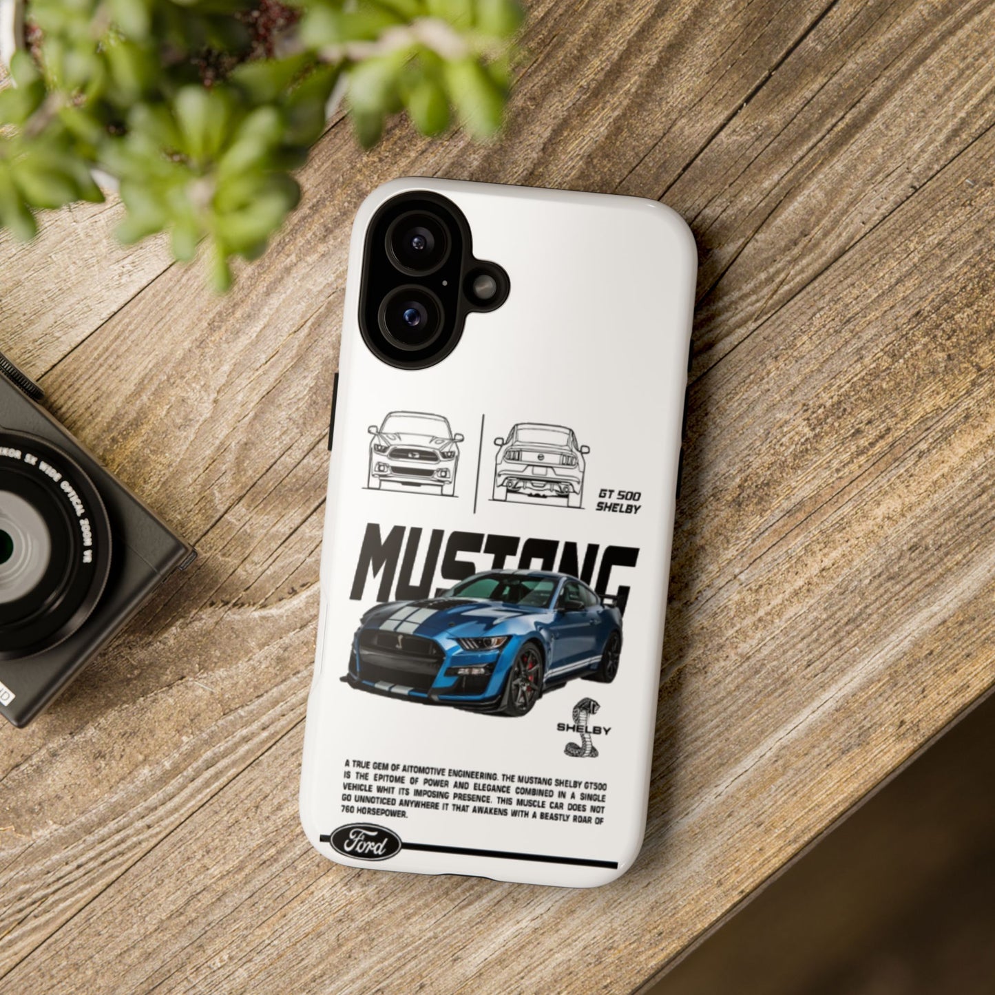 iPhone Tough Case - Shelby GT 500 Auto Mustang Design